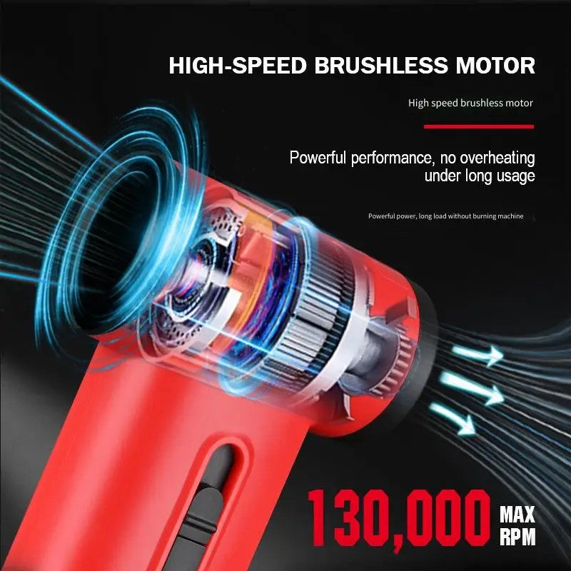 WMARK NG-TB001 Turbine fan, mini outdoor handheld fan, Electric Air Duster  , Rechargeable Compressed Air Duster ,high-speed blower, dust blower, hair care tool (130,000 RPM)
