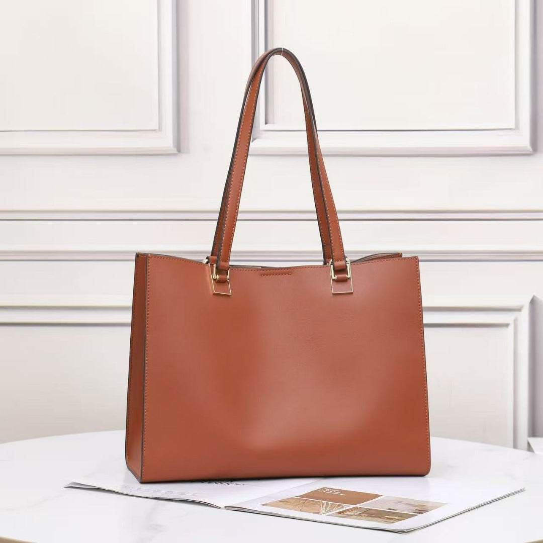 Cuir véritable - Cuir souple - Grands sacs à main bandoulière pour femmes avec deux longues anses