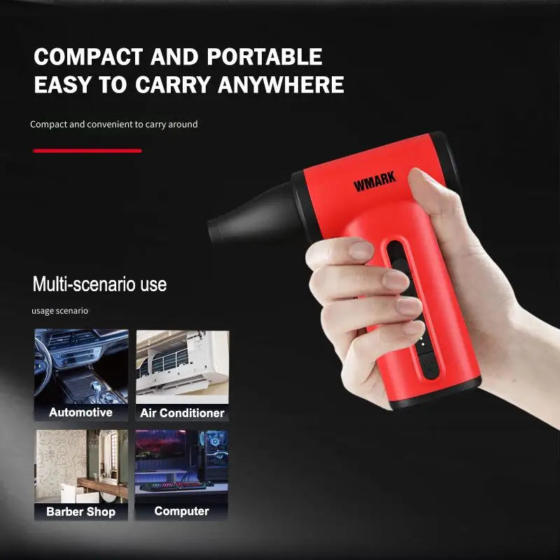 WMARK NG-TB001 Turbine fan, mini outdoor handheld fan, Electric Air Duster  , Rechargeable Compressed Air Duster ,high-speed blower, dust blower, hair care tool (130,000 RPM)