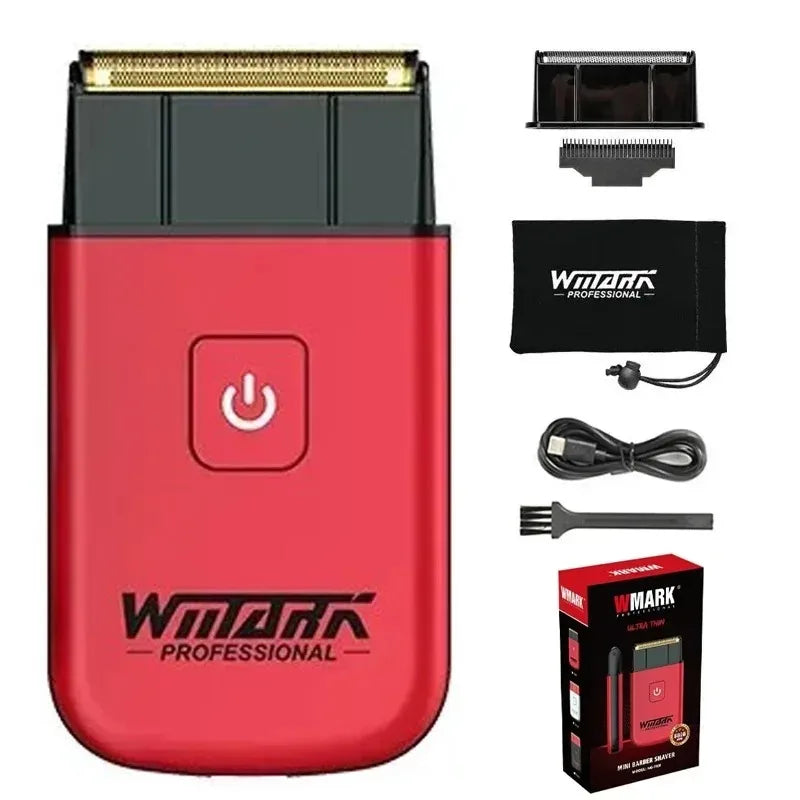 WMARK NG-7901 Ultra Thin Men's Shaver Mini Stainless Steel Titanium Plated Two Blade Mesh Razor Electric Hair trimmer Barbers