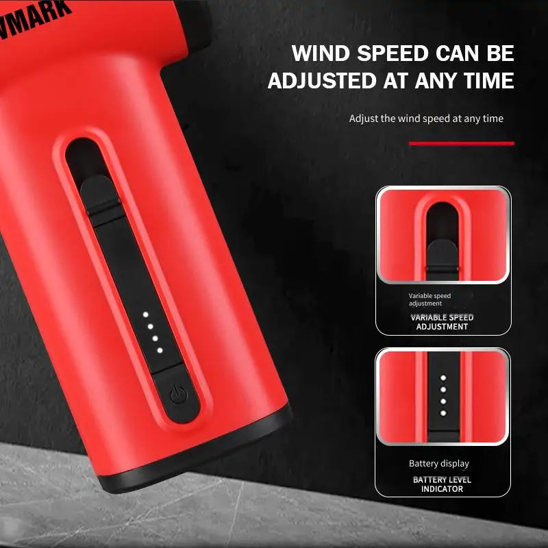 WMARK NG-TB001 Turbine fan, mini outdoor handheld fan, Electric Air Duster  , Rechargeable Compressed Air Duster ,high-speed blower, dust blower, hair care tool (130,000 RPM)